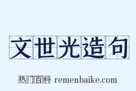 文世光造句是什么意思的图片